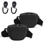 AUDWUD Upgraded Silicone Dog Treat Pouch with Training Clicker, Tighter Sealing to Prevent Food Spilling, 1.68 Cup Capacity Treat Bag with Waist Belt