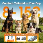 GUIFAG Bark Collar AI Dual-Detection, Instant Quiet Anti Bark Device 4 Training Modes, 30-Day Battery, One-Click Peace, 9-Level Sensitivity Automatic Dog Bark Collar for Large Medium Small Dogs,Orange