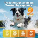 GUIFAG Bark Collar AI Dual-Detection, Instant Quiet Anti Bark Device 4 Training Modes, 30-Day Battery, One-Click Peace, 9-Level Sensitivity Automatic Dog Bark Collar for Large Medium Small Dogs,Orange