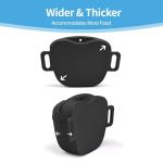 AUDWUD Upgraded Silicone Dog Treat Pouch with Training Clicker, Tighter Sealing to Prevent Food Spilling, 1.68 Cup Capacity Treat Bag with Waist Belt