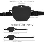 AUDWUD Upgraded Silicone Dog Treat Pouch with Training Clicker, Tighter Sealing to Prevent Food Spilling, 1.68 Cup Capacity Treat Bag with Waist Belt