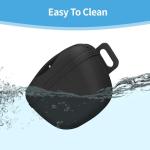 AUDWUD Upgraded Silicone Dog Treat Pouch with Training Clicker, Tighter Sealing to Prevent Food Spilling, 1.68 Cup Capacity Treat Bag with Waist Belt