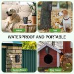 QHZ Solar-Powered Ultrasonic Bark Deterrent Device Solar and USB Charging Three-Mode Ultrasonic Bark Control Unit Suitable for Home/Garden/Farm Waterproof Outdoor Dog Bark Control Device