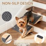 2 Pack Dog Ramp Stairs for Small Dogs – 2-in-1 Solid Wood Pet Ramp & Calf Stretcher, Supports 170lbs, Non-Slip Carpet, Gentle Slope for Senior/Injured/Aging Dogs, Indoor/Gym Use, No Assembly Required