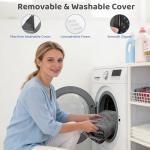 DUMOS Dog Stairs Ramp for Small Dogs and Cats, 4-Step Curved Pet Dog Steps with High-Density Foam for Puppy and Older Cats, Indoor Non-Slip Pet Ladder Ramp Stairs for Couch, High Beds, Sofa, Car, Grey