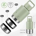 FUYEC 32oz Insulated Dog Water Bottle Dispenser, 3-in-1 Stainless Steel Travel Cup with 2 Detachable Food and Water Bowls, Leak Proof Large Pet Gear, Ideal Gift for Dog Lovers