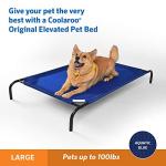 Coolaroo Original Elevated Dog Bed - Breathable Off-The-Ground Pet Bed with Cooling Fabric, Joint Relief & Moisture-Resistant Fabric, 100% Recyclable, Easy Clean, Aquatic Blue, Large