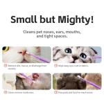 MANON ROSA Pet Cleaning Swabs for Dogs & Cats – 200 Nano-Flocked Cotton Buds with Soft PVC Sticks – Gentle, Lint-Free for Nose, Ear & Eye Care – Specially Designed for Safe Nasal Cleaning