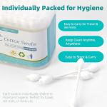 MEDUWEDU 2-Pack Dog Ear Cleaning Cotton Swabs, More Reliable, Safer to Care for Pet Ears, Prevent Accidental Injuries, Suitable for Medium and Large Dogs, Dog Ear Cleaning Kit, L Size, 110 PCS