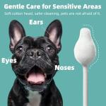 MEDUWEDU 2-Pack Dog Ear Cleaning Cotton Swabs, More Reliable, Safer to Care for Pet Ears, Prevent Accidental Injuries, Suitable for Medium and Large Dogs, Dog Ear Cleaning Kit, L Size, 110 PCS