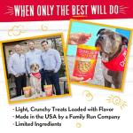 Charlee Bear Crunch Grain Free Dog Treats, Bacon and Blueberry, 8 Ounce Resealable Bag, Low Calorie Training Treats for Dogs, Limited Ingredient, Healthy, Crunchy Dog Snacks, Made in USA