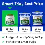 BARK&SPARK Dog Teeth Cleaning Powder & Breath Freshener, Dental Powder Cleaner for Bright Dog Teeth, Plaque and Tartar Advanced Remover for Dogs, Pet Oral Care with Bright Pro Formula - 30 Servings