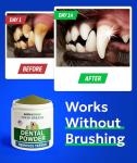 BARK&SPARK Dog Teeth Cleaning Powder & Breath Freshener, Dental Powder Cleaner for Bright Dog Teeth, Plaque and Tartar Advanced Remover for Dogs, Pet Oral Care with Bright Pro Formula - 30 Servings