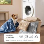 Bedsure 1 Pack 3 Pet Blankets, Super Soft Fluffy Premium Fleece Flannel Portable Throw Dog Blankets for Small Dogs, Printed Cat Puppy Blanket Grey/Brown/Blue Small(23x16 inch)