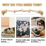 Fida Dog Rope Toys for Large/Medium Aggressive Chewers, Tough Cotton Chew Toy, 3 Feet 5 Knots Indestructible, Tug of War Dog Pull Rope Teeth Cleaning