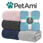 PetAmi Premium Cooling Dog Blanket | Lightweight Fluffy Pet Throw Blanket Bed Cover for Dogs, Cat, Puppies | Pet Blanket Furniture Protector Couch Sofa | Reversible Fuzzy Cozy | 40x60, Dusty Blue