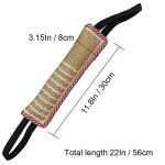 DGSL Dog Tug Toy, Tug of War Dog Toy Jute Bite Pillow with 2 Handles for Puppy Training Interactive Play, Fetch, K9 Suitable for Small Medium Large Dogs (red)