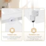 Simple Deluxe Dog Playpen, 24" Exercise 4-Panel Pet Playpen with Door, Safe and Secure, Folding and Portable Puppy Playpen for Puppies and Small Dogs, White