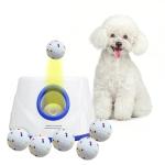 RFPP Automatic Dog Ball Launcher, Dog Ball Throw Launcher, 3 Adjustable Distance 20-45FT, with 6 2.3-inch ETPU Balls, for Small/Medium Dogs, Indoor and Outdoor Interactive Toys (Medium)