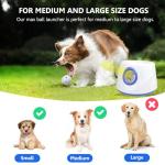 RFPP Automatic Dog Ball Launcher, Dog Ball Throw Launcher, 3 Adjustable Distance 20-45FT, with 6 2.3-inch ETPU Balls, for Small/Medium Dogs, Indoor and Outdoor Interactive Toys (Medium)