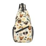 Nmbvcxz Cute dog Crossbody Sling Bag for Women Men Sling Backpack Casual Travel Hiking Daypack Chest Shoulder Bags