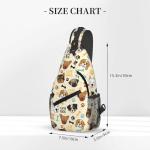 Nmbvcxz Cute dog Crossbody Sling Bag for Women Men Sling Backpack Casual Travel Hiking Daypack Chest Shoulder Bags