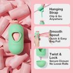 VETRESKA Dog Poop Bags with Dispenser, Lavender Scented, Guaranteed Leak Proof and Extra Thick Pet Waste Bags for Walking Dog and Cats Litter, 1 Bag Holder and 105 Bags (7 Refill Rolls)