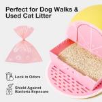 VETRESKA Dog Poop Bags with Dispenser, Lavender Scented, Guaranteed Leak Proof and Extra Thick Pet Waste Bags for Walking Dog and Cats Litter, 1 Bag Holder and 105 Bags (7 Refill Rolls)