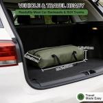 Veraste 33" L x 25" W x 25" H Collapsible Travel Dog Crate, Portable Soft Dog Kennel for Medium Large Dogs up to 60 lbs, 4-Door Foldable Travel Crate with Durable Mesh & Storage BagGreen