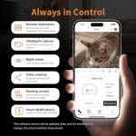 Automatic Cat Feeder and Waterer Set, 4L App Control Smart Cat Feeder with 2MP Camera, WiFi, Anti-Clog for Mix Food, 2.2L Filtered Pet Water Fountain with LED Light, Stainless Steel Bowl, Dual Power