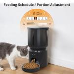 Automatic Cat Feeder and Waterer Set, 4L App Control Smart Cat Feeder with 2MP Camera, WiFi, Anti-Clog for Mix Food, 2.2L Filtered Pet Water Fountain with LED Light, Stainless Steel Bowl, Dual Power