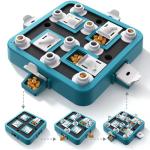 Aluckmao Dog Puzzle Toy, Adjustable Difficulty Levels Beginner to Advanced, Large Size, Brain Stimulation Mental Enrichment, Food Treat Game (Green)