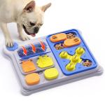 MiBex Dog Puzzle Toy Slow Feeder, Interactive Dog Toys for IQ Training & Mental Stimulation, ABS Easy Clean Detachable Tray Non-Slip Base, Enrichment Toys for Dogs, Blue