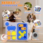 MiBex Dog Puzzle Toy Slow Feeder, Interactive Dog Toys for IQ Training & Mental Stimulation, ABS Easy Clean Detachable Tray Non-Slip Base, Enrichment Toys for Dogs, Blue