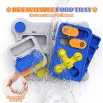 MiBex Dog Puzzle Toy Slow Feeder, Interactive Dog Toys for IQ Training & Mental Stimulation, ABS Easy Clean Detachable Tray Non-Slip Base, Enrichment Toys for Dogs, Blue