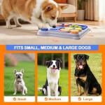 MiBex Dog Puzzle Toy Slow Feeder, Interactive Dog Toys for IQ Training & Mental Stimulation, ABS Easy Clean Detachable Tray Non-Slip Base, Enrichment Toys for Dogs, Blue