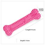 Nylabone Textured Teething Bone Puppy Chew Toy, Soothing Puppy Teething Bone, Enrichment Toy for Puppies, Pink, Chicken Flavor, X-Small Dogs - Up to 15 Ibs, 1 Count