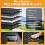 HOB4U Dog Car Seat Cover for Back Seat, Hard Bottom Back Seat Extender for Dogs, Dog Hammock for Car SUV and Trucks - Waterproof, Anti Scratch，Easy to Clean, Supports 400lbs