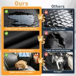 HOB4U Dog Car Seat Cover for Back Seat, Hard Bottom Back Seat Extender for Dogs, Dog Hammock for Car SUV and Trucks - Waterproof, Anti Scratch，Easy to Clean, Supports 400lbs