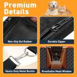 HOB4U Dog Car Seat Cover for Back Seat, Hard Bottom Back Seat Extender for Dogs, Dog Hammock for Car SUV and Trucks - Waterproof, Anti Scratch，Easy to Clean, Supports 400lbs