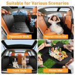 HOB4U Dog Car Seat Cover for Back Seat, Hard Bottom Back Seat Extender for Dogs, Dog Hammock for Car SUV and Trucks - Waterproof, Anti Scratch，Easy to Clean, Supports 400lbs