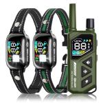 ELOOP Smart Dog Training Collar for 2 Dogs, 2-in-1 Remote Control Shock Collar with AI Anti-Barking Device for Small/Medium,/Large Dogs, IPX7 Waterproof