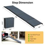 Veehoo Dog Ramp for Car Truck SUV 79" Long 20" Extra Wide, Foldable Dog Ramp with Non Slip Rug Surface for Large Dogs, Portable Folding Outdoor Pet Stairs for Dogs to Get in Car, Support up to 220lbs