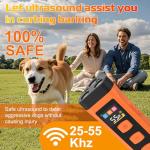 OKSJ Dog Bark Deterrent Device, Ultrasonic Dog Trainer, Anti Barking Device with 65FT Range, Humane Bark Control for Dogs, 3 Training Modes, Works Indoors & Outdoors