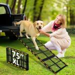 iPetba Dog Ramp for Car & Truck & SUV & Stairs - Joint-Friendly, Anti-Slip, Gentle Slope，Extra Wide & Stable, Up to 200 lbs