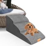 Topmart High Density Extended Foam Dog Ramp&Steps 3 Tiers,15.7" High,Non-Slip Dog Stairs with Removable Cover,Soft Foam Pet Ladder,Best for Injured,Older Cats,Pets with Joint Pain