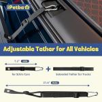 iPetba Dog Ramp for Car & Truck & SUV & Stairs - Joint-Friendly, Anti-Slip, Gentle Slope，Extra Wide & Stable, Up to 200 lbs