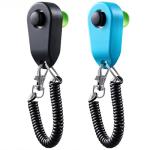 HoAoOo Pet Clicker for Dogs/Cats/Horses/Birds or Other Animals - Finger Clickers for Training (Black+Blue)