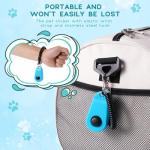 HoAoOo Pet Clicker for Dogs/Cats/Horses/Birds or Other Animals - Finger Clickers for Training (Black+Blue)