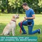 HoAoOo Pet Clicker for Dogs/Cats/Horses/Birds or Other Animals - Finger Clickers for Training (Black+Blue)